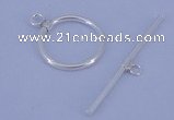 SSC02 5pcs 16mm donut 925 sterling silver toggle clasps