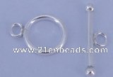 SSC03 5pcs 10mm donut 925 sterling silver toggle clasps