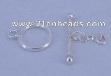 SSC09 5pcs 12mm donut 925 sterling silver toggle clasps