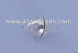 SSC102 5pcs 8mm round 925 sterling silver magnetic clasps