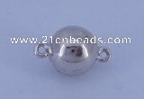 SSC107 5pcs 8mm round 925 sterling silver magnetic clasps