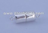 SSC109 5pcs 6.5*13mm tube 925 sterling silver magnetic clasps