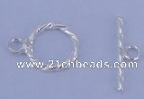 SSC17 5pcs 8.5mm donut 925 sterling silver toggle clasps