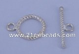 SSC19 5pcs 11mm donut 925 sterling silver toggle clasps