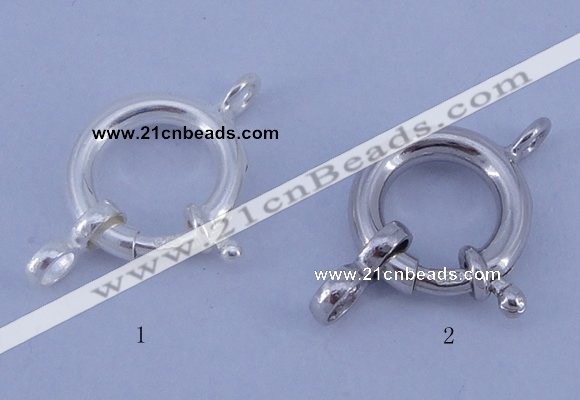 SSC208 5pcs 13.5mm 925 sterling silver spring rings clasps