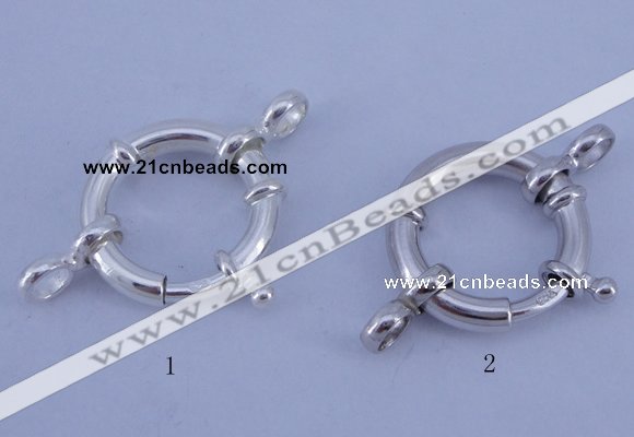 SSC209 5pcs 20mm 925 sterling silver spring rings clasps