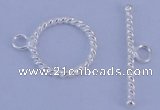 SSC21 5pcs 14.5mm donut 925 sterling silver toggle clasps