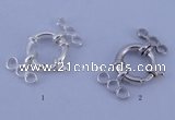 SSC211 5pcs three-strand 13.5mm 925 sterling silver spring rings clasps