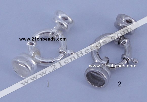 SSC214 5pcs 13.5mm sterling silver spring rings clasps