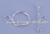 SSC23 5pcs 11mm donut 925 sterling silver toggle clasps