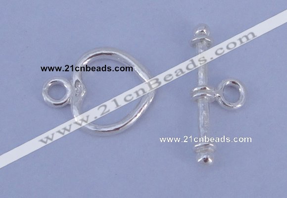 SSC27 5pcs 11*14mm heart 925 sterling silver toggle clasps